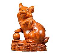 WDSOPK Garden Statues Garden Statues Decor Yard Art Animal Sculptures, Yard Decor Rabbit Statue Homeoffice Garden Figurines - Rosewood Carving Crafts Animal Art Decor - Enhance