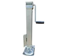 WDSOPK Heavy Duty Bolt On Jack With Footplate - Galvanized Hand-Cranked Square Tube Trailer Jacks, Capacity 7000 Lbs, 3 Section Adjustable Square Tube Rv Yacht Trailer Lifting Leg Support Connector