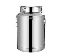 WDSOPK Heavy Duty Milk Jug Can 15L/20L/28L/35L/42L/48L Stainless Steel Airtight Milk Transport Tank Wine Bucket Pail Liquid Storage Canister Home Brewing Supplies/Siliver / 15L (Siliver 20L)