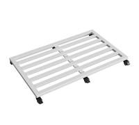 WDSOPK Heavy-Duty Rolling Plant Stand with Removable Tray - Mobile Support for Flower Pots, Aquariums, and Indoor/Outdoor Use - Sturdy Plant Caddy on Wheels(Blanc-60x80cm)