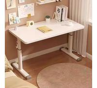 WDSOPK Height Adjustable Desk, Standing Desk, Ergonomic Workstation, Liftable Office Table, White Study Desk, 120cm, Perfect for Home Office and Remote Work（Bianco-100cm）