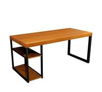 WDSOPK Home Office Solid Wood Computer Desk, Modern Conference Table Gaming Writing Table Office Furniture With Storage Rack（94.5x39.4x29.5inch）