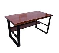 WDSOPK Home Office Solid Wood Computer Desk, Pine Wood Game Table With Bookshelf Metal Stand Writing Table, Modern Office Furniture（70.9x31.4x29.5inch）