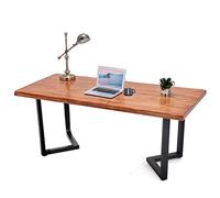 WDSOPK Home Office Solid Wood Industrial Computer Desk, Easy Install Modern Minimalist Conference Table Gaming Table Writing Table（94.5x39.4x29.5inch）