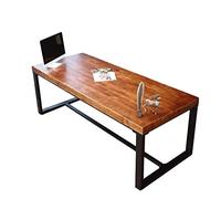 WDSOPK Home Office Solid Wood Industrial Computer Desk, Gaming Desk Writing Table Workstation With Metal Legs, 2 In Thick Desk（78.7x31.4x29.5inch）