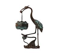 WDSOPK Incense Burner Creative Decorative Decorations With Exquisite Crane Shaped Reverse Flow Incense Burner Hanging Lotus Incense Burner Incense Holder