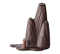 WDSOPK Incense Burner Home Decor Mountain Tower Incense Burner Creative Little Monk Buddha Backflow Waterfall Incense Holder, Office Yoga Teahouse Meditation Home Decor Incense Holder