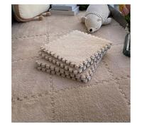 WDSOPK Interlocking Foam Mats - 12" x 12" Soft Plush Area Rug Tiles - 6mm Thick Comfortable Puzzle Play Mat (Light Coffee 50Pcs)