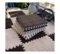 WDSOPK Interlocking Foam Mats - 12" x 12" Soft Plush Area Rug Tiles - 6mm Thick Comfortable Puzzle Play Mat (Dark+light Coffee 50Pcs)