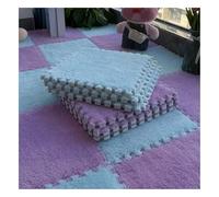 WDSOPK Interlocking Foam Mats - 12" x 12" Soft Plush Area Rug Tiles - 6mm Thick Comfortable Puzzle Play Mat (J 50Pcs)