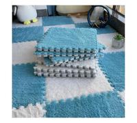 WDSOPK Interlocking Foam Mats - 12" x 12" Soft Plush Area Rug Tiles - 6mm Thick Comfortable Puzzle Play Mat (#12 50Pcs)