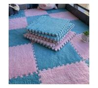 WDSOPK Interlocking Foam Mats - 12" x 12" Soft Plush Area Rug Tiles - 6mm Thick Comfortable Puzzle Play Mat (#13 50Pcs)