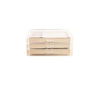 WDSOPK Jewelry Box- Jewelry Box for Women with 3 Drawers, Velvet Jewelry Organizer for Earring Bangle Bracelet Necklace and Rings Storage Clear Acrylic