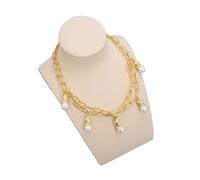 WDSOPK Jewelry White Sea Shell Pearl Flower Chain Pendant Necklace for Women Pendant necklace