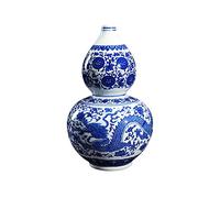 WDSOPK Jingdezhen Blue and White Porcelain Flower Vase, Large Handmade Chinese Dargon Ceramic Vase, Asian Decorative Vase for Centerpieces,Kitchen,Office, Living Room,Wedding,Gifts (H)