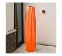 WDSOPK Large Living Room Decorative Vases, Tall Floor Vase, Ceramic Vase, Minimalist Style Big Flower Vase, for Home Décor Dried Flower Arrangement,Orange-45cm
