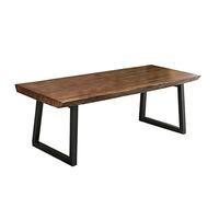 WDSOPK Modern Solid Wood Home Office Computer Desk, Workstation Gaming Table Dining Table Conference Table With Metal Legs And 2in Top（78.7x31.4x29.5inch）