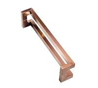 WDSOPK Modern Stainless Steel Heavy Duty Door Handle Set - Entry, Bathroom, Shower, Sliding Barn, Two-Sided Glass & Shed Pull Push Handles with Fittings（Rose Gold-16.7in）