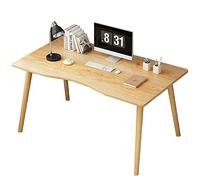 WDSOPK Modern Wooden Computer Desk 120x60x73 cm Solid Wood Legs White Study Writing Table for Home Office Gaming & StudyStylish & Functional Workspace Furniture（Wood-80 * 50 * 73CM）