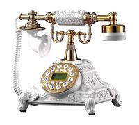 WDSOPK Office Or Home Decoration Abstract Unique Statue Sculpture Creative Vintage Telephone Landline Telephone Antique Style Corded with Push Button Dial for Home and Office Decor