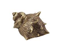 WDSOPK Personality Pure Copper Mini Statue Ornaments Retro Desk Antique Statue Sculpture Antique Brass Sea Animal Conch Shell Figurines Miniatures Home Desk Ornament Decoration Tea Pets Paperweight