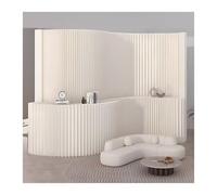 WDSOPK Room Dividers Foldable Room Divider Screen,Modern Room Partition and Folding Privacy Screens,Indoor DIY Movable Decorative Wall with Shelves (White 7.87x9.84ft)