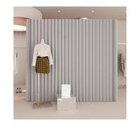 WDSOPK Room Dividers Gray Retractable Paper Room Divider and Folding Privacy Screens Indoor Partition Screen Decorative Wall for Home Office Enterprise Clothing Store (Grey 3x2.8 m)