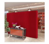 WDSOPK Room Dividers Red Retractable Paper Room Divider and Folding Privacy Screens Indoor Partition Screen Decorative Wall for Home Office Enterprise Clothing Store (Red 5x2.2 m)