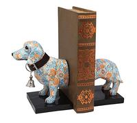 WDSOPK Sculpture Bookends Set, Dog Statue Bookend Decor Bulldog Mascot Bookend Statues Book Finishing Gift