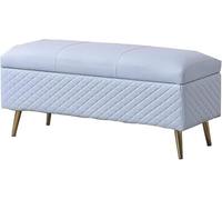 WDSOPK Shoe Storage Bench Ottoman Storage Benches Storage Stool Bed Ottoman Bench Footstool Change Shoe Bench Sofa Stool Living Room Bedroom Footstool Chaise Lounge Bench Seat L（Sky Blue-60x40x45cm）