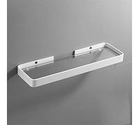 WDSOPK Shower Organizer Corner Shower Caddy Bathroom Shelf White Aluminum Mirror Front Dresser Shelf Cosmetic Skin Product Storage Rack Wall-Mounted Kitchen Shelves Glass Seasoning Bottle