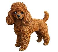 WDSOPK Simulation Dog Figurines, Garden Animal Outdoor Ornaments, Memorial Dog Decor Statue, Resin Sculpture Waterproof, Decorated In Grass Terrace Step,Teddy A Gift(Teddy A)