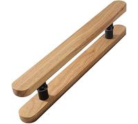 WDSOPK Sliding Barn Door Handle Large Geavy Duty Sliding Barn Door Pull Handle,Wooden 2-Sided Install H Sentry Door Handle,Home/Front Door/Glass Patio Doors/Office,STO(Natural-100Cm)