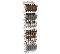 WDSOPK Slim Pull-Out Shoe Rack Organizer, Stackable Shoe Cabinet for Closet & Entryway, Hidden Narrow Design - Space-Saving Storage Solution(White-l-53x21x160cm)