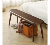 WDSOPK Solid Wood Dining Bench with Shoe Rack Ideal for Kitchen Entryway or Bedroom Long Bench for End of Bed Rounded Corner Design 100cm/39.4in(One Color-80cm)