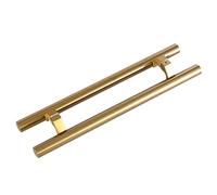 WDSOPK Stainless Steel Sliding Glass Door Pull Handle Round Pipe Push Bar Gate Bathroom Hardware Rose Gold Finish 80cm/31.4in（Goud-140cm）
