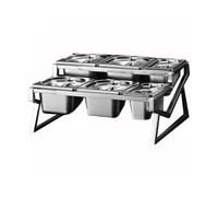 WDSOPK Stainless Steel Spice Rack with Retractable Cover - 6 Compartment Kitchen for Easy Storage & Space Saving Countertop Solution