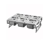 WDSOPK Stainless Steel Spice Rack with Retractable Lid 6 Compartment Kitchen for Countertop Storage Space Saving Spice Holder Durable & Stylish Kitchen Accessory