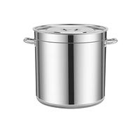 WDSOPK Stockpots Large Cooking Pot, Food Grade Stainless Steel Stock Pot With Fitted Cover, Tri-Ply Stainless Steel Composite Bottom, Large Capacity(Onecolor-30 * 30Cm)