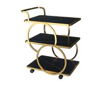 WDSOPK Storage Cart For Variety Applications 3-Tier Kitchen Storage Cart Stainless Steel Storage Trolley Bedroom Tea Cart Home Dining Side Cart Rolling Cart Bathroom Kitchen(A-65 * 45 * 80Cm)