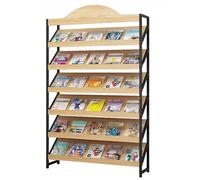 WDSOPK Tall Upright Literature Magazine Rack Holder Brochure Stand, Large Capacity Commercial Multi-Layer Bookshelf, Tourist Attractions/Showrooms (6 Tier L 80cm/31.5in)