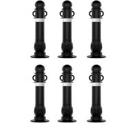 WDSOPK Traffic Delineator Post Delineator Safety Cone Post Reflective Traffic Delineator Post, Safety Barrier with Hanging Ears, Parking Posts Construction Cones, Parking Lot Safety Barri（6 pieces）