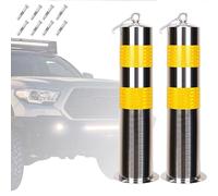 WDSOPK Traffic Safety Cones, 20 24 32 Inch Stainless Steel Bollard Post with Anchor Bolts Parking Barrier Block Safety Bollard Covers with Reflective Strips & Hanging Ring for P（30pcs-60x750/1.2）