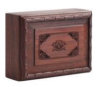 WDSOPK Vintage Wooden Jewelry Box Jewelry Storage Box Jewel Case Necklace Ring Display Box with Mirror Women Jewelry Organizer