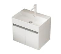 WDSOPK Wall Mounted Ceramic Rectangular Vanity Sink, Space-Saving Floating Wash Basin for Compact Bathrooms (19.6inchX50cm)
