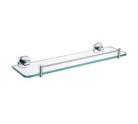 WDSOPK Wall Mounted Floating Glass Shelf Bathroom Kitchen Shower Caddy Single Tier Storage Organizer Shelf for Bathrooms