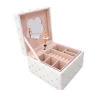 WDSOPK White Jewelry Storage Box Multifunctional Earrings Earrings Storage Box Music Drawer Jewelry Box