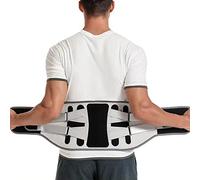 WDSOPK Widen Steel Keel Waist Back Brace For Lower Back Pain Relief Spine Support Lumbar Herniated Disc Sciatica Orthopedic Corrector Belt Men Women (Black XL)