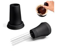 WDT Tool, Espresso Distribution Tool, 0.3mm Stainless Steel 10 Needles Coffee Stirrers, Coffee Distributor for Barista (Black)
