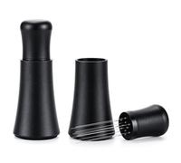 WDT Tool Espresso Distribution Tool - 10 Needle Espresso Coffee Stirrer I 0.35mm Professional Barista Pavant Coffee Stirring Distribution Tool,Aluminum Alloy Handle with Stand (Matte Black)